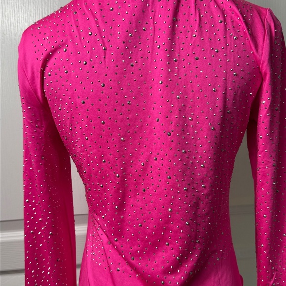 Pink Rhinestone Embellished Women's Top - Picture 5 of 8